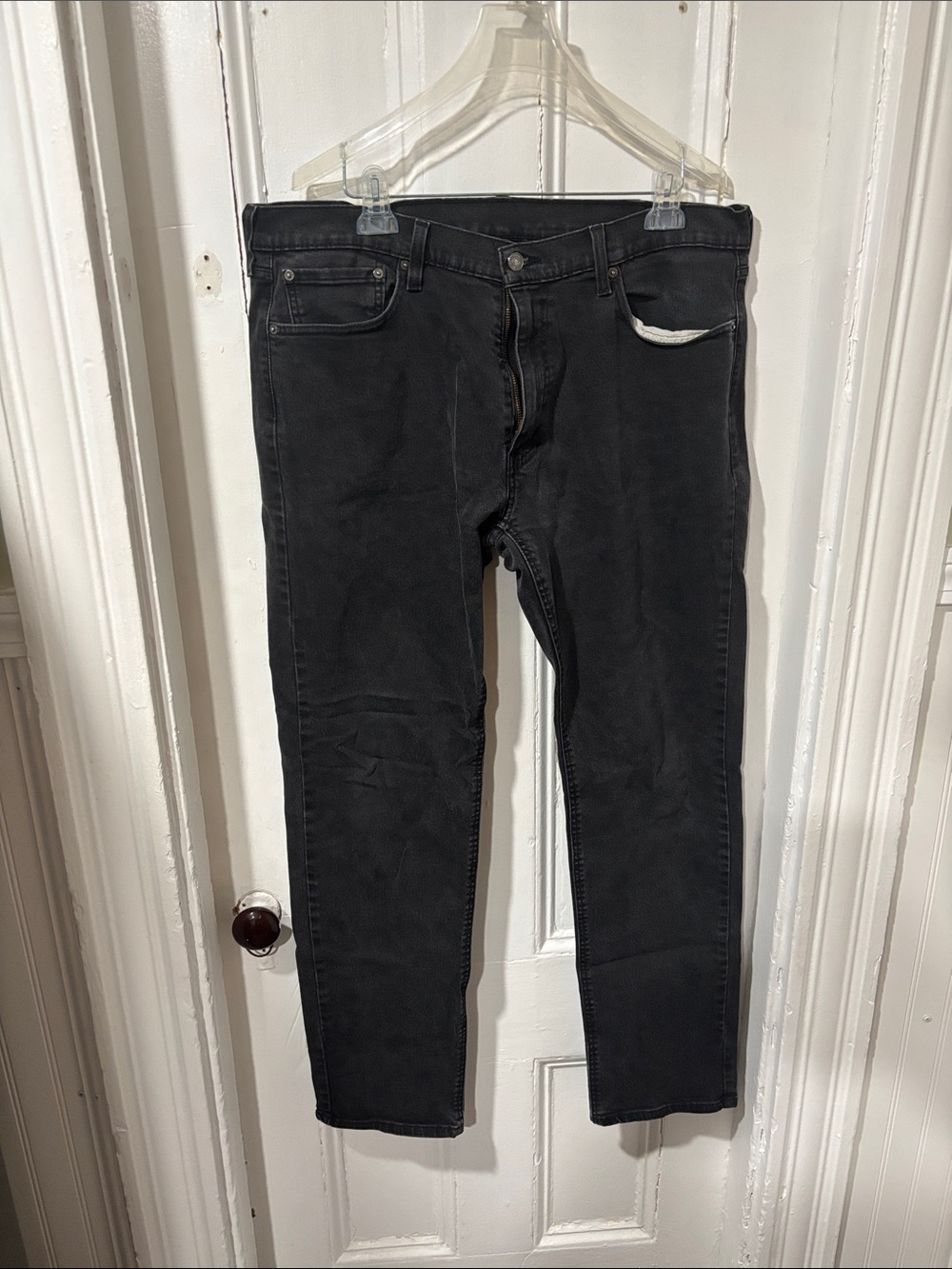 Levi's Men's Slim Straight Jeans in Black 38x34